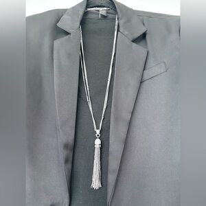 Long Tassel cz stunning necklace!